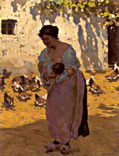 Madre con su hijo by Alberto Pla y Rubio,A3(16x12")Poster