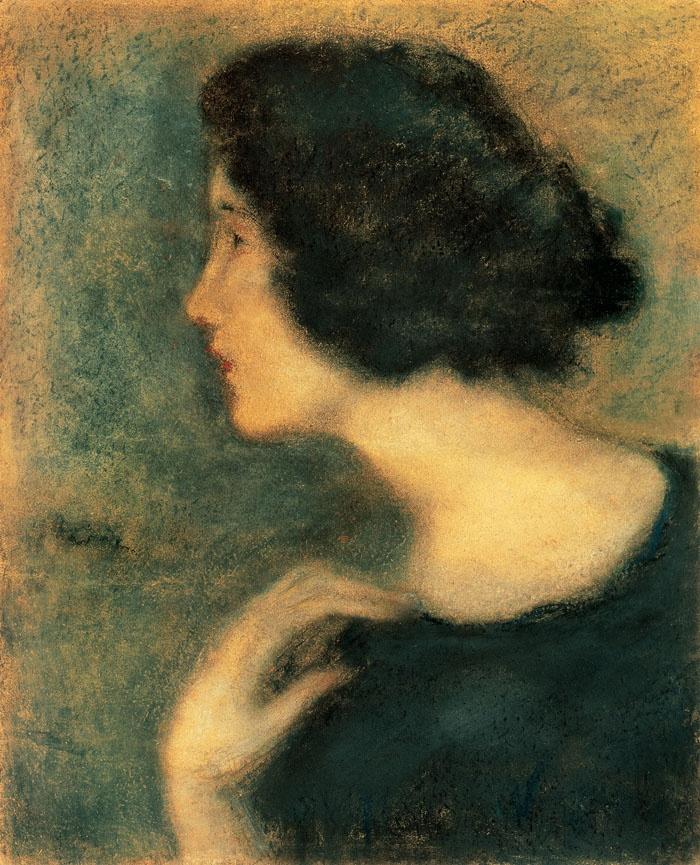 Black Haired Girl by Jozsef Rippl-Ronai,A3(16x12")Poster