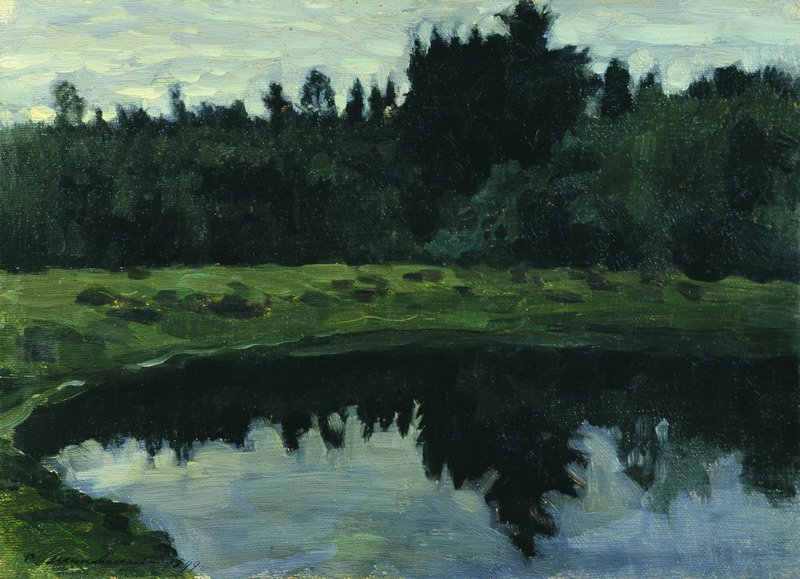 Forest River by Stanislav Zhukovsky,16x12(A3) Poster