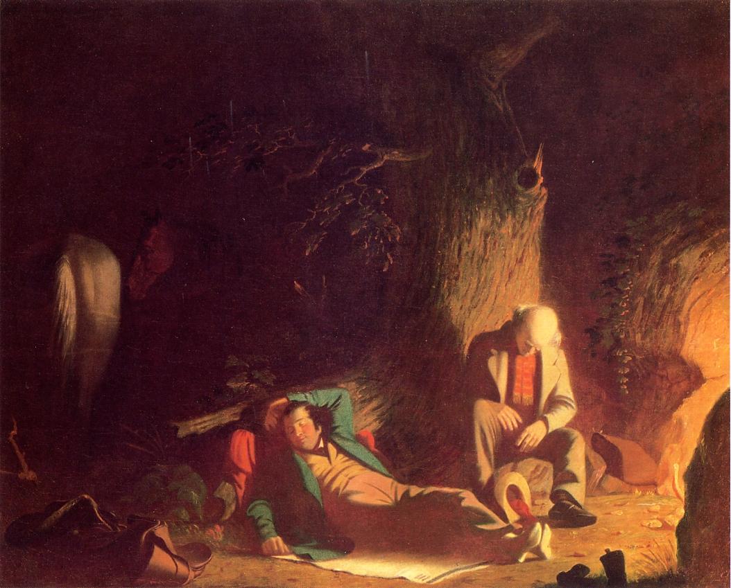 Belated Wayfarers, vintage artwork by George Caleb Bingham, A3 (16x12") Poster Print