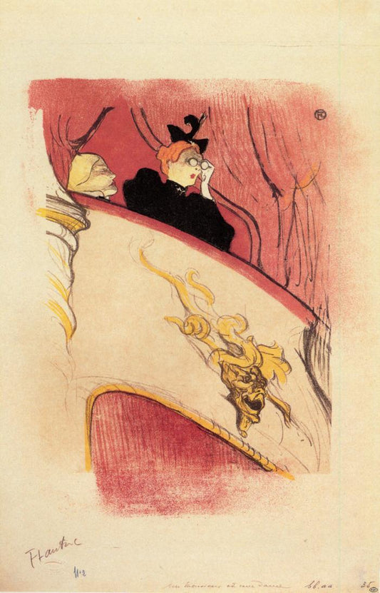 The Box with the Guilded Mask, vintage artwork by Henri de Toulouse-Lautrec, 12x8" (A4) Poster