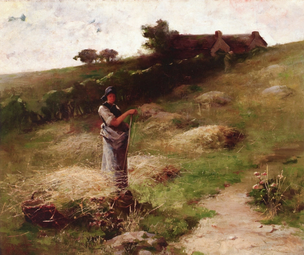 The Hay Gatherer, vintage artwork by John Charles Arter, 12x8" (A4) Poster