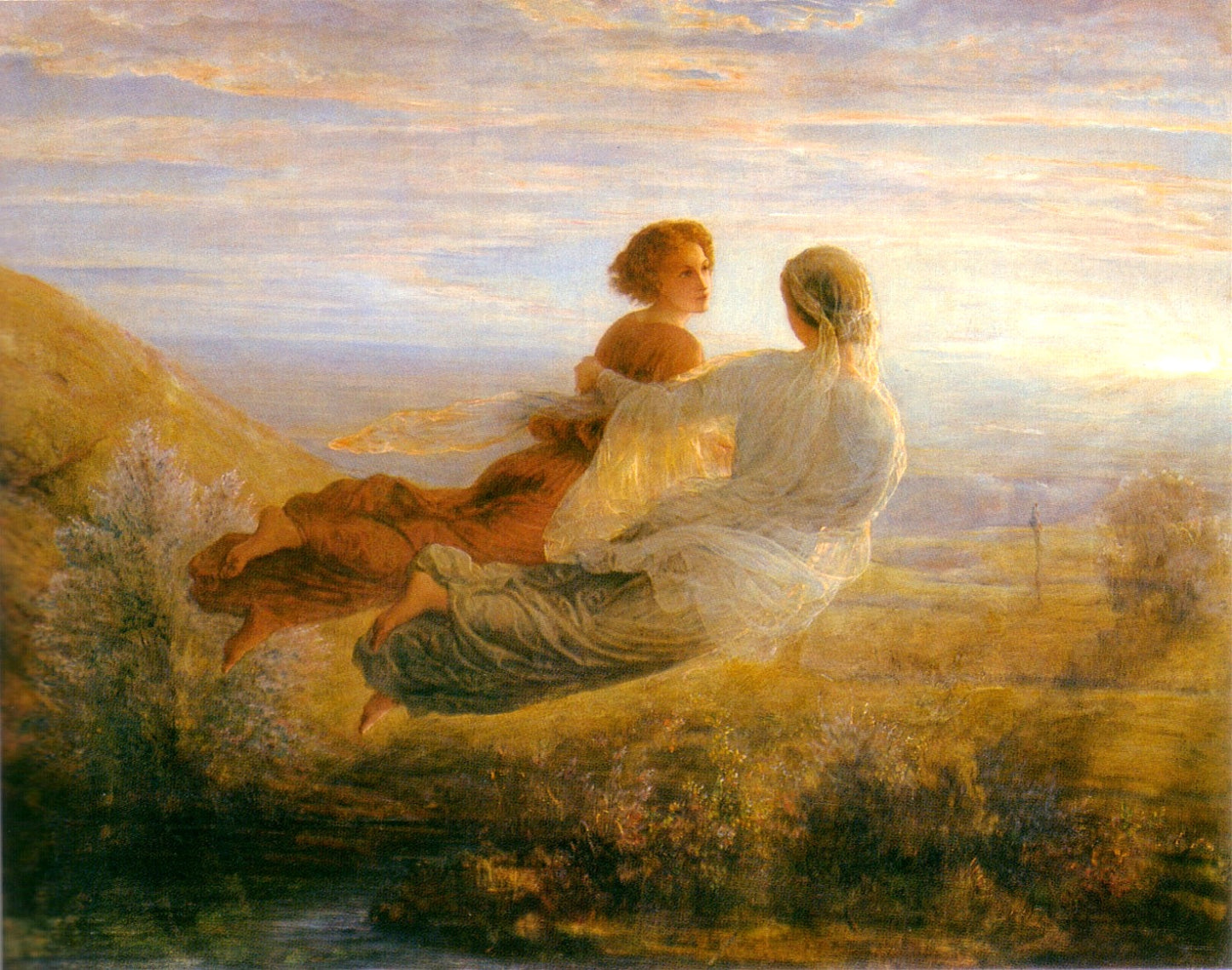 Poem of the Soul 16, The Flight of the Soul, vintage artwork by Louis Janmot, A3 (16x12") Poster Print