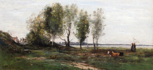 The Bay of Somme, vintage artwork by Jean-Baptiste-Camille Corot, A3 (16x12") Poster Print