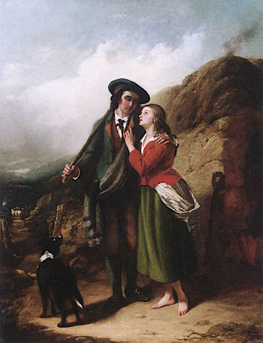 The Shepherd's Sweetheart, vintage artwork by Thomas Brooks, A3 (16x12") Poster Print