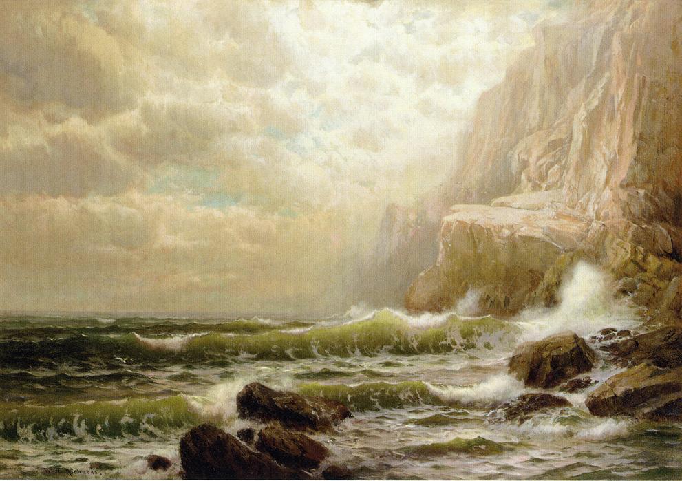 Cliffs of Dover, vintage artwork by William Trost Richards, 12x8" (A4) Poster