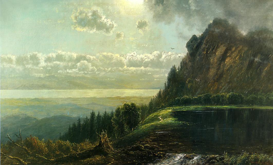 Catskill Landscape, vintage artwork by Edmund Darch Lewis, 12x8" (A4) Poster