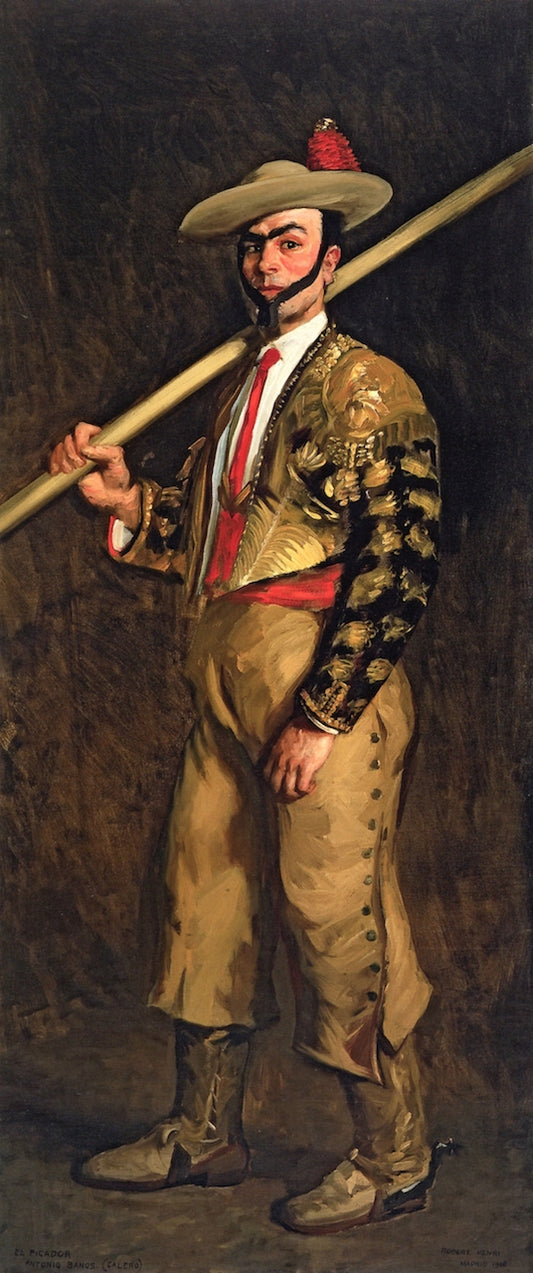 El Picador (Antonio Baños Calero), vintage artwork by Robert Henri, 12x8" (A4) Poster