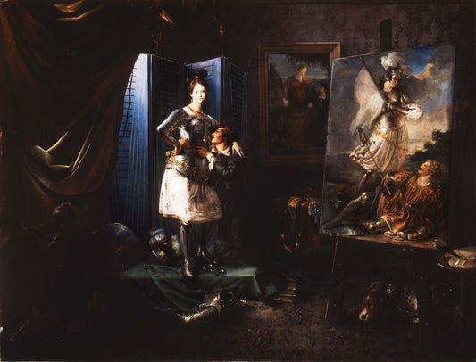 The Painter's Studio, vintage artwork by Josef Franz Danhauser, A3 (16x12") Poster Print
