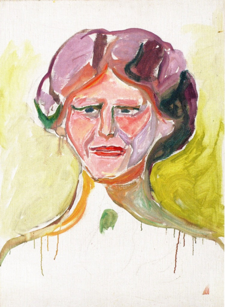 Alma Mater: Portrait Study, vintage artwork by Edvard Munch, 12x8" (A4) Poster