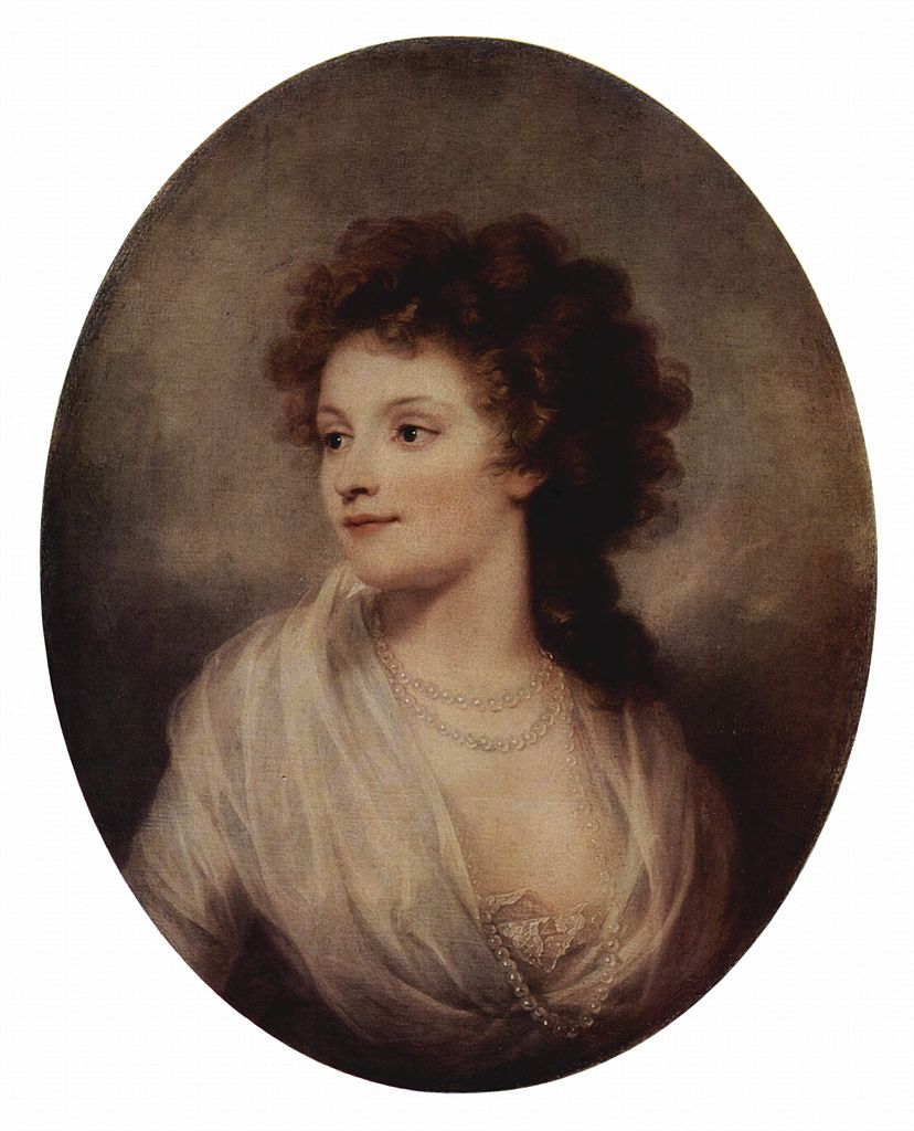 Portrait of Charlotte Sophie Mannteufel, vintage artwork by Josef Grassi, 12x8" (A4) Poster