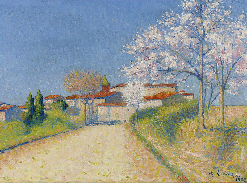 Almond Trees Blooming near Cailhau by Achille Lauge,A3(16x12")Poster