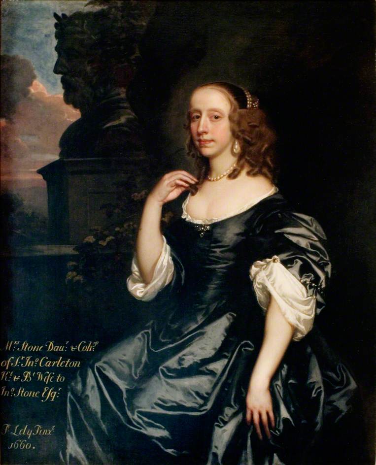 Catherine Stone, nee Carleton, vintage artwork by Peter Lely, 12x8" (A4) Poster