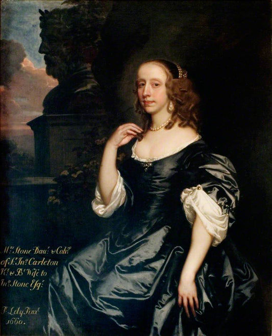 Catherine Stone, nee Carleton, vintage artwork by Peter Lely, 12x8" (A4) Poster