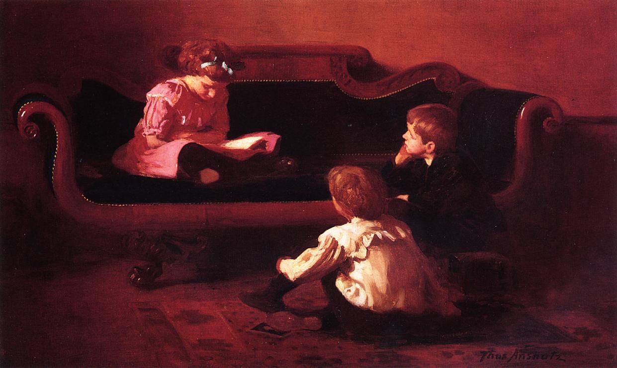 The Fairy Tale, vintage artwork by Thomas P. Anshutz, 12x8" (A4) Poster