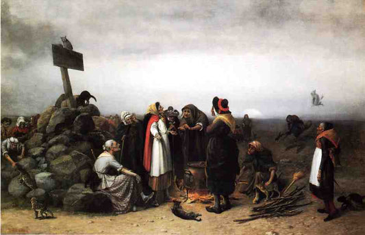 The Witches Convention, vintage artwork by William Holbrook Beard, 12x8" (A4) Poster