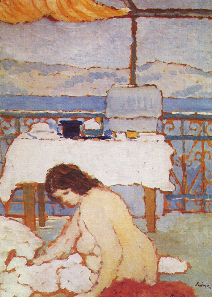 Nude on a Balcony by Jozsef Rippl-Ronai,A3(16x12")Poster