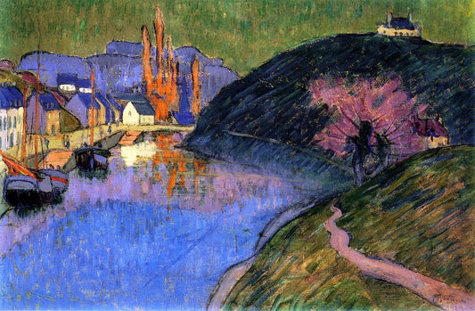 The Port of Pont-Aven, vintage artwork by Emile Jourdan, 12x8" (A4) Poster