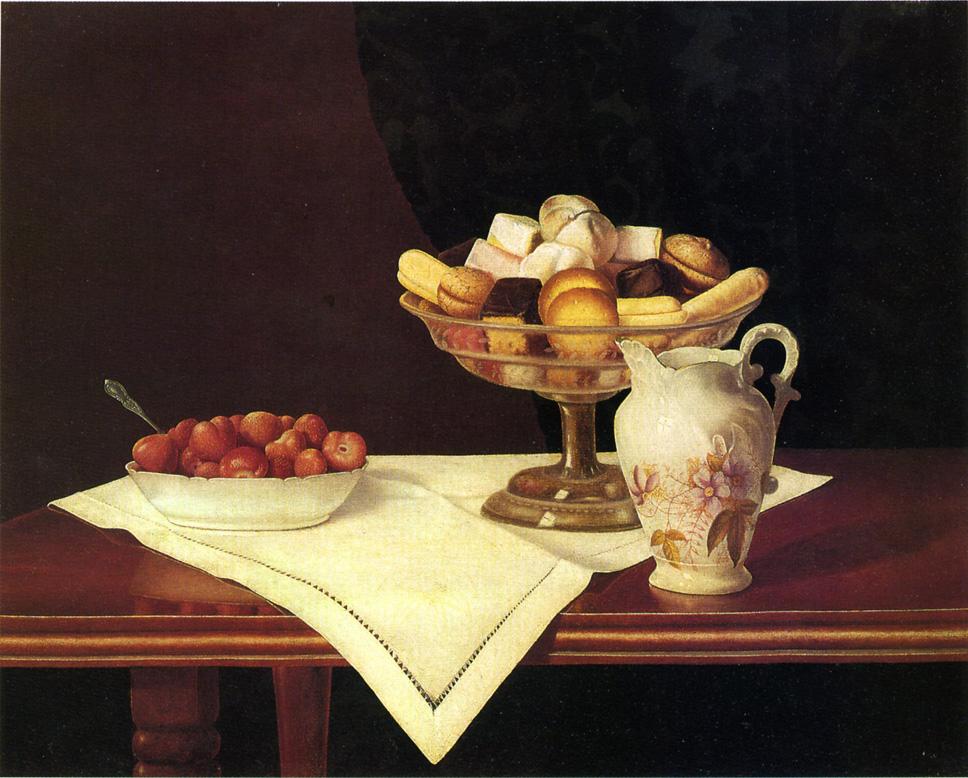 Still Life with Sweets and Strawberries by George Cope,A3(16x12")Poster
