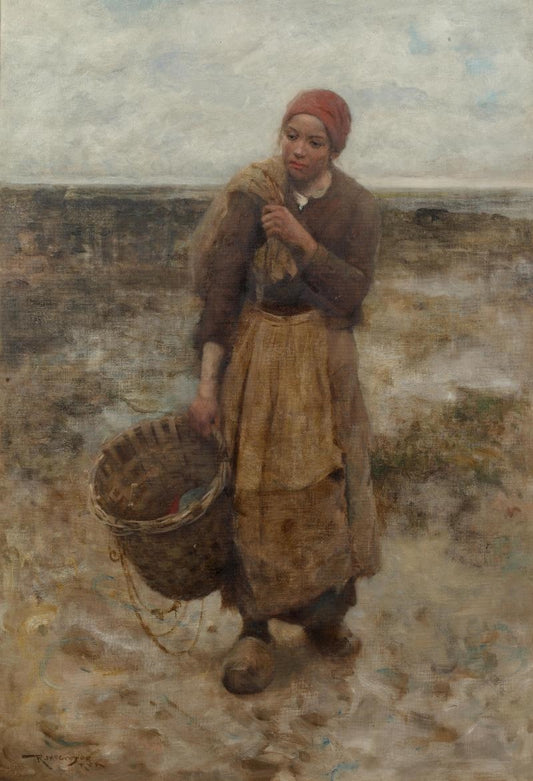 The Fisher Girl, vintage artwork by Robert McGregor, 12x8" (A4) Poster