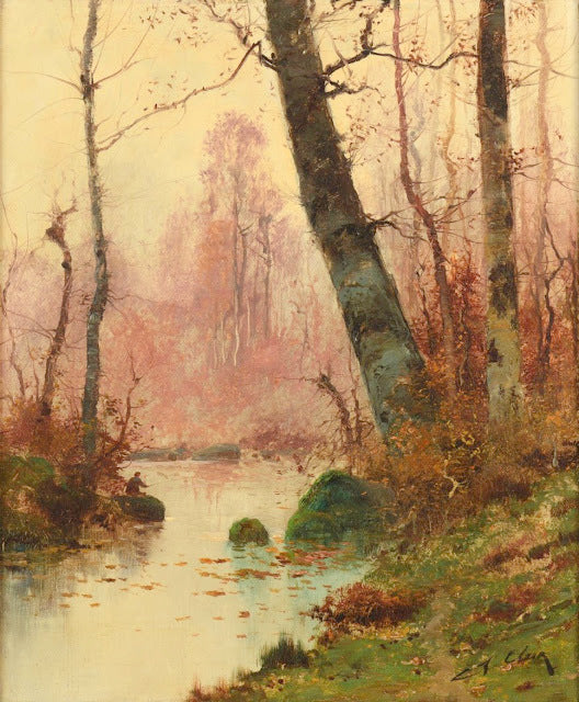 Fisherman in the Forest by Charles Clair,A3(16x12")Poster
