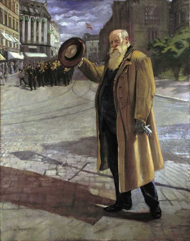 Portrait of Christian Krohg by Oda Krohg,A3(16x12")Poster
