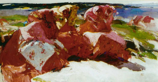 Peasant Girls on the Volga by Abram Efimovich Arkhipov,A3(16x12")Poster