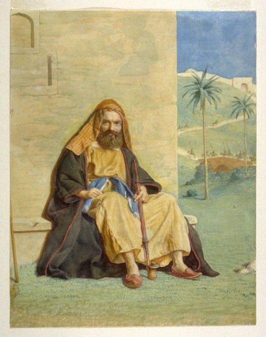 Bearded Man with a Pipe, vintage artwork by Richard Dadd, A3 (16x12") Poster Print