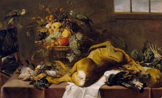 Still-Life, vintage artwork by Paul de Vos, 12x8" (A4) Poster