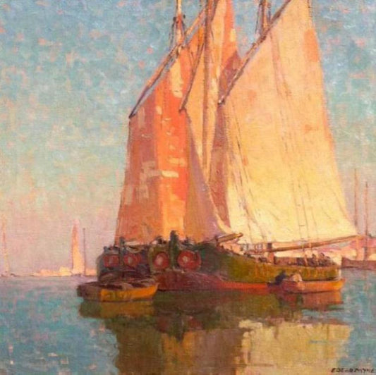 Italian Boats No.10, vintage artwork by Edgar Alwyn Payne, 12x8" (A4) Poster