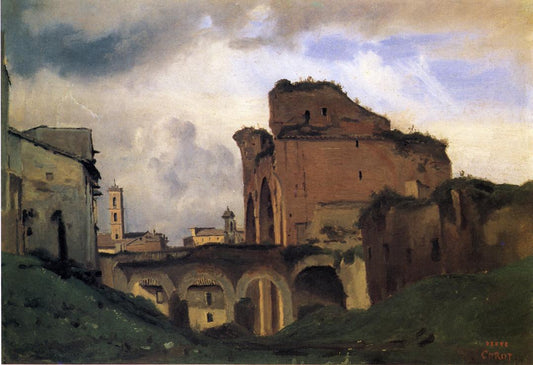 Basilica of Constantine, vintage artwork by Jean-Baptiste-Camille Corot, A3 (16x12") Poster Print