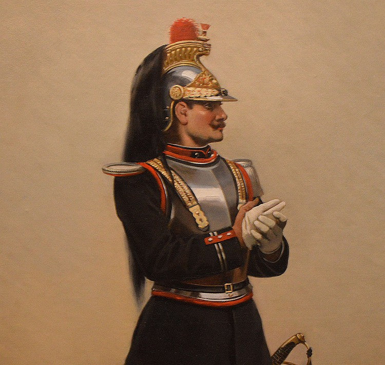 Officer, vintage artwork by Jules Monge, 12x8" (A4) Poster