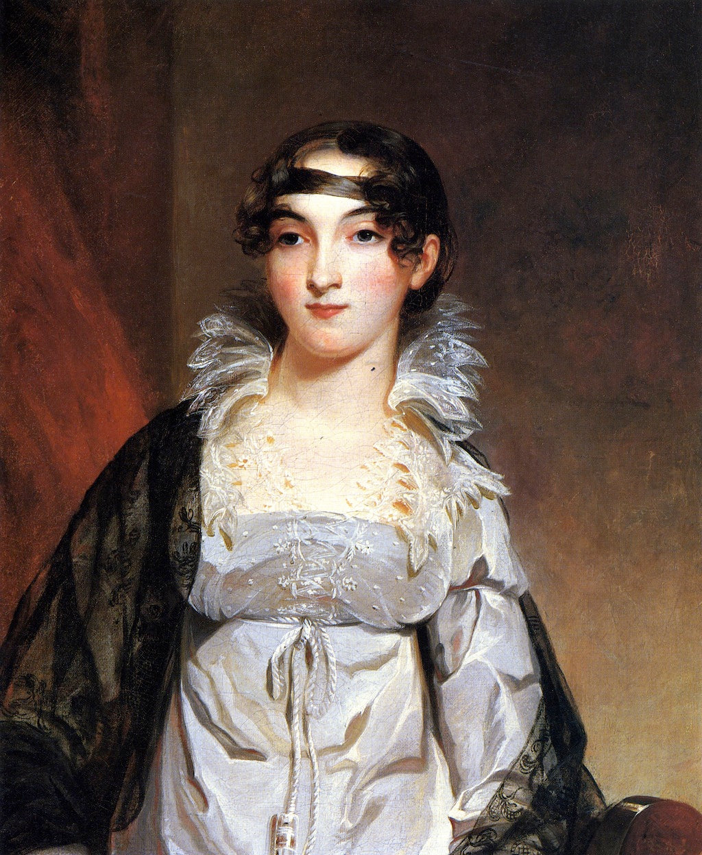 Mrs. Edward Hudson, vintage artwork by Thomas Sully, A3 (16x12") Poster Print