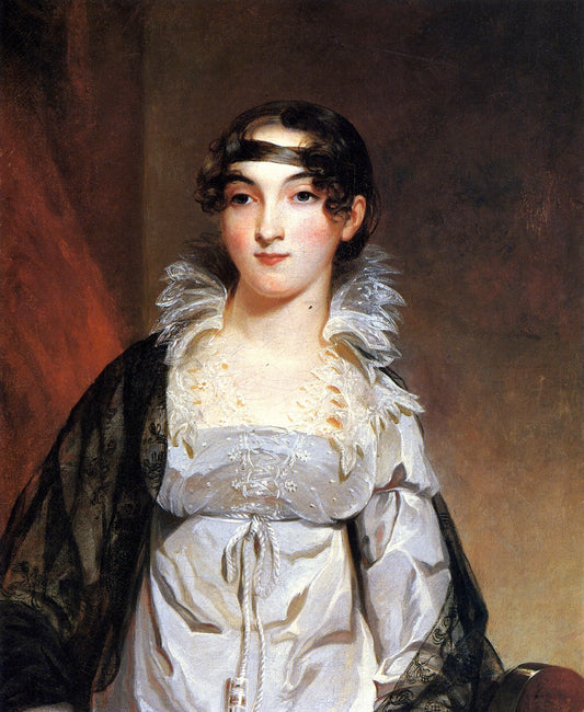 Mrs. Edward Hudson, vintage artwork by Thomas Sully, A3 (16x12") Poster Print