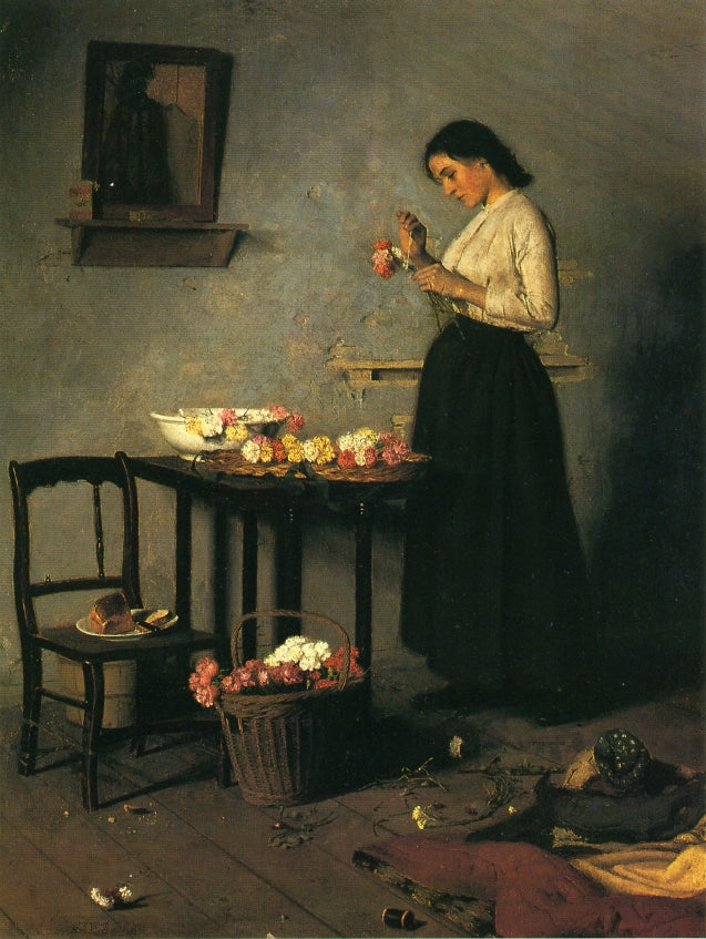Flower Girl by James Longacre Wood,A3(16x12")Poster