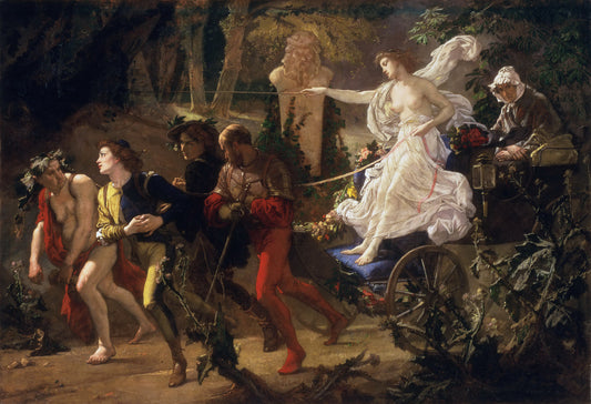The Thorny Path, vintage artwork by Thomas Couture, A3 (16x12") Poster Print