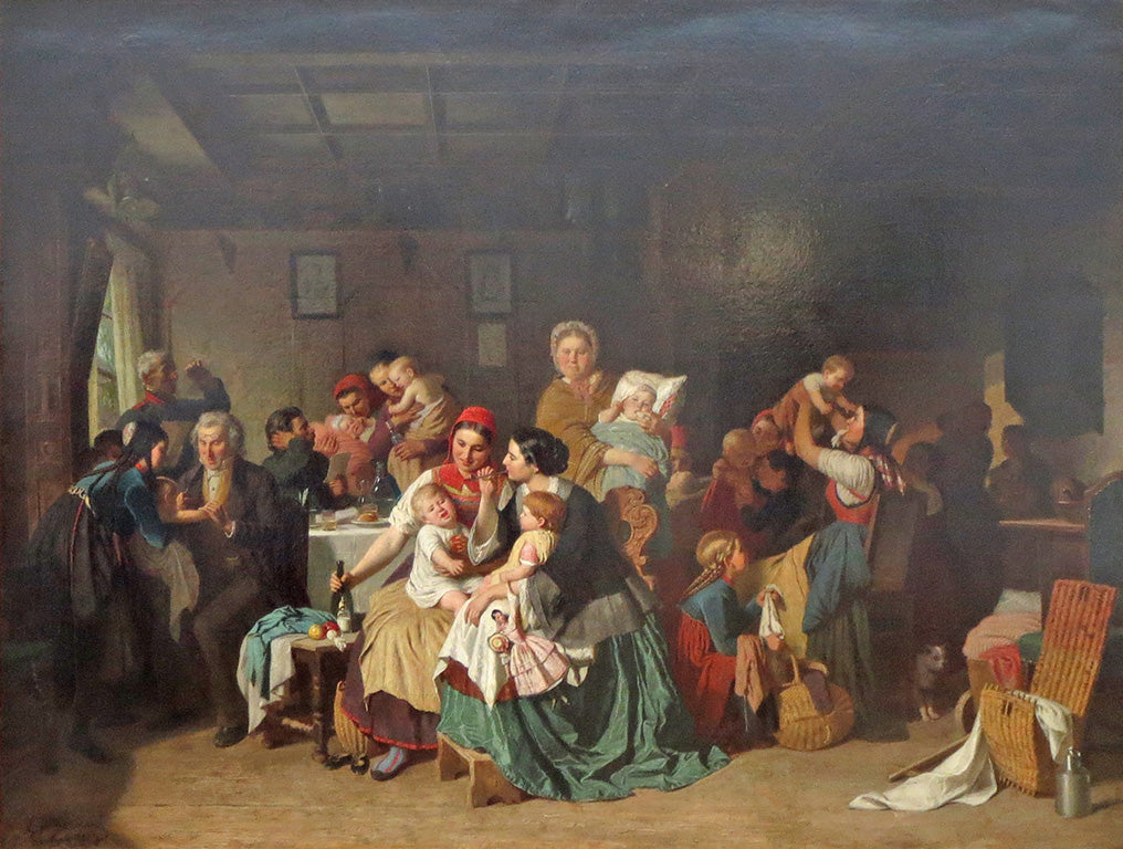 The vaccination room, vintage artwork by Reinhard Sebastian Zimmermann, A3 (16x12") Poster Print