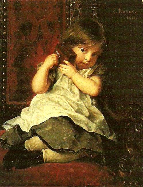 Music Box, vintage artwork by Ludwig Knaus, 12x8" (A4) Poster