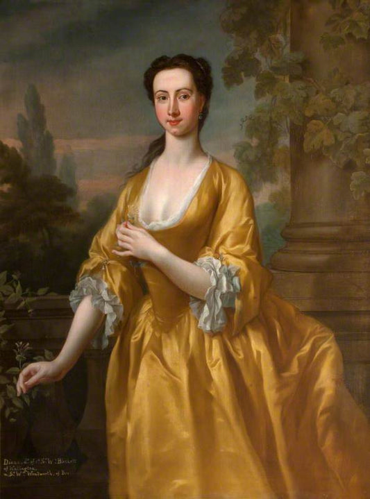 Diana Blackett, Lady Wentworth, vintage artwork by Philipe Mercier, 12x8" (A4) Poster