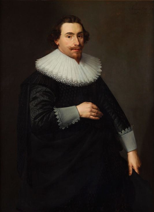 Portrait of Cornelis de Graeff, vintage artwork by Nicolaes Eliasz. Pickenoy, 12x8" (A4) Poster