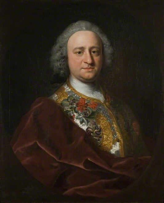 Portrait of Claude Champion de Crespigny, vintage artwork by Jean-Baptiste Van Loo, 12x8" (A4) Poster