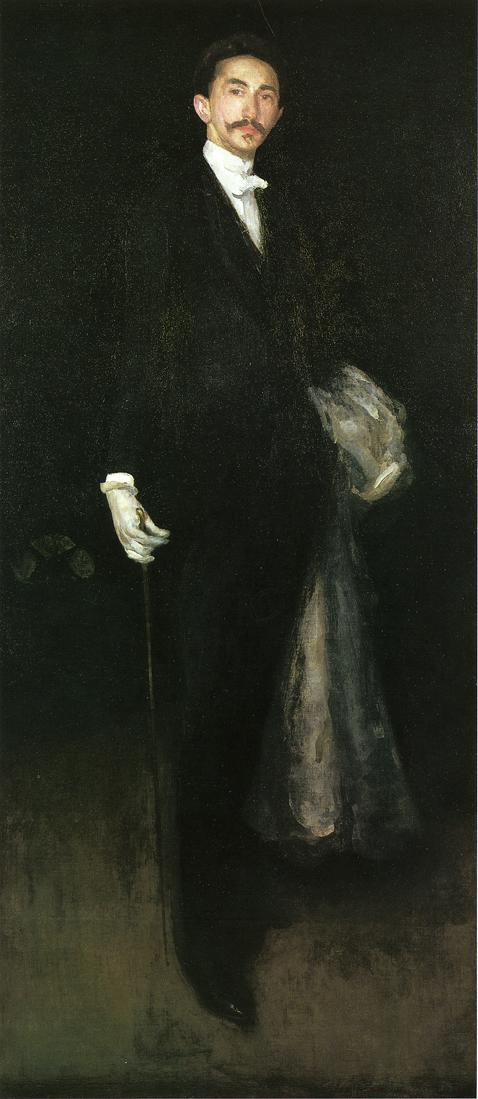Arrangement in Black and Gold: Comte Robert de Montesquiou-Fezensac, vintage artwork by James Abbott McNeill Whistler, 12x8" (A4) Poster