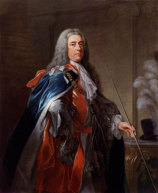Charles Fitzroy, 2nd Duke of Grafton, vintage artwork by William Hoare, 12x8" (A4) Poster