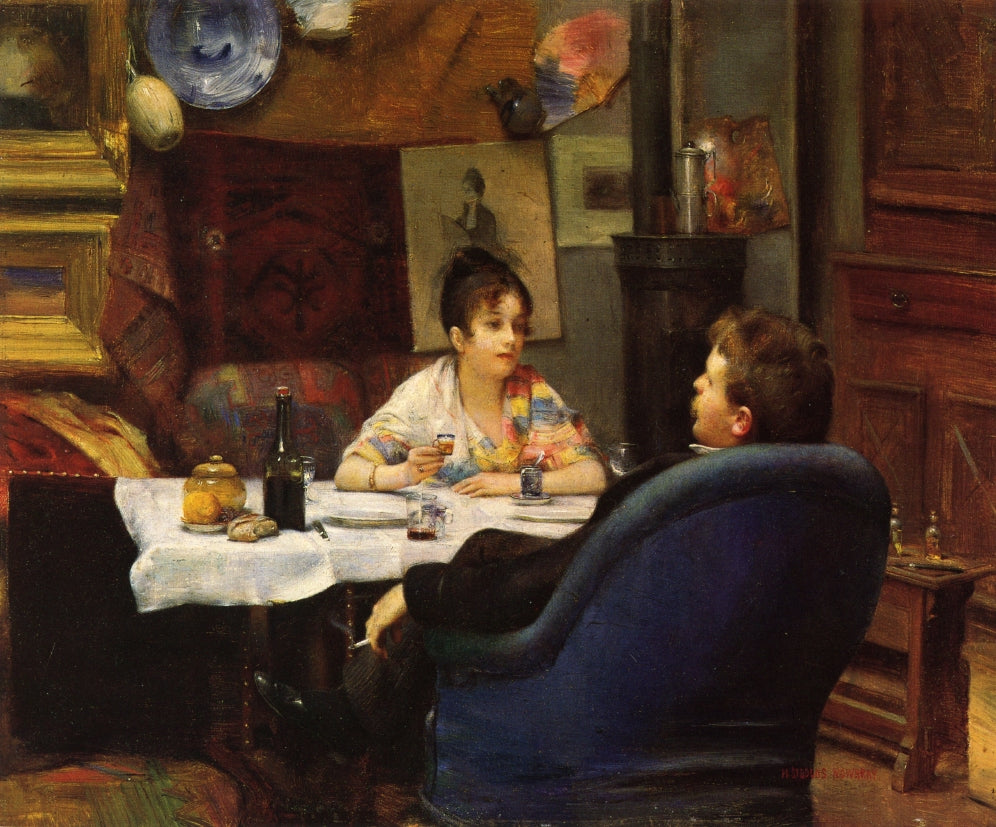 Studio Lunch by Henry Siddons Mowbray,A3(16x12")Poster
