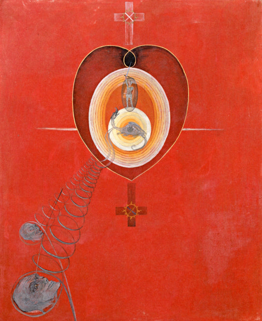 The Dove, No. 08, Group IX/UW, No. 32, vintage artwork by Hilma af Klint, 12x8" (A4) Poster