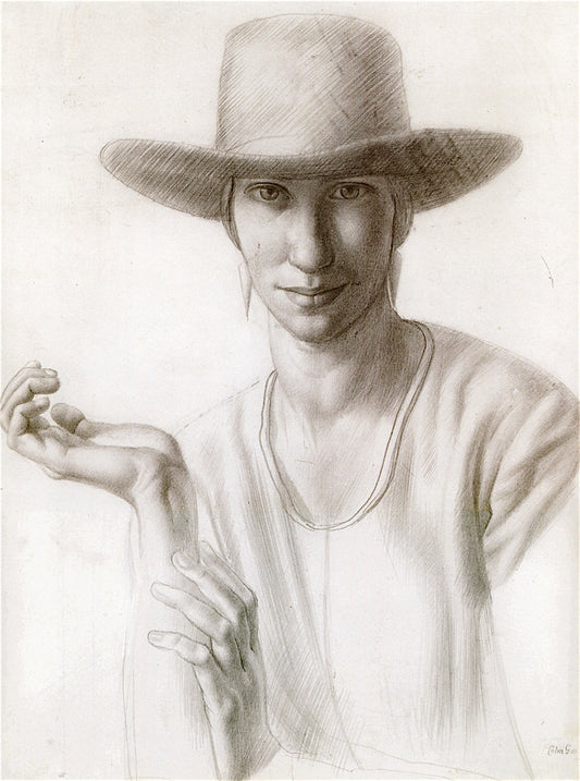 Portrait of Winifred Knights by Colin Unwin Gill,16x12(A3) Poster