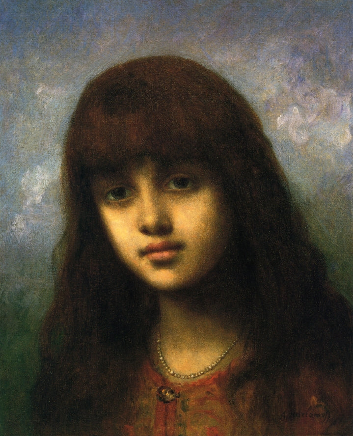 My Little Model, vintage artwork by Alexei Harlamoff, 12x8" (A4) Poster