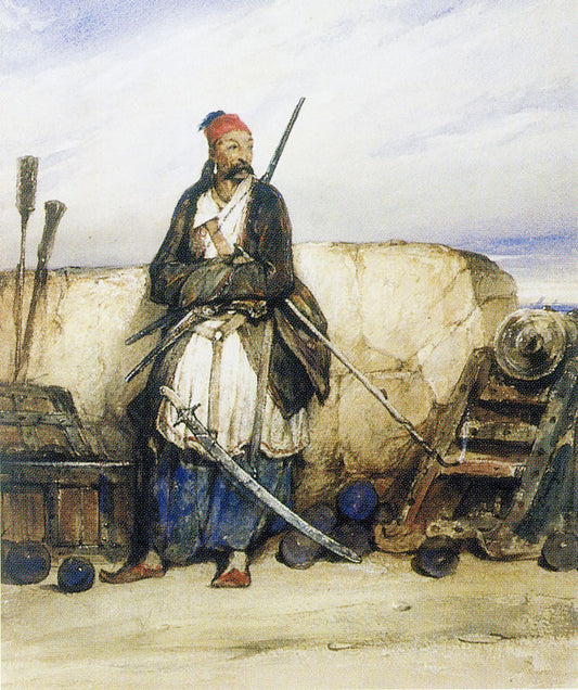 A Turkish Gunner, vintage artwork by Alexandre-Gabriel Decamps, A3 (16x12") Poster Print