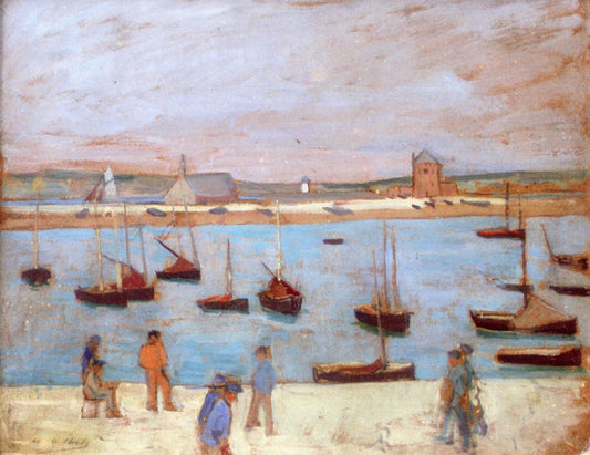 Locquirec, the Fishing Port, vintage artwork by Henri Gabriel Ibels, 12x8" (A4) Poster