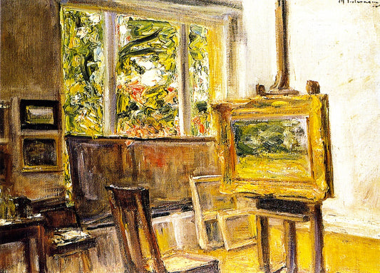 The Atelier in Wansee, vintage artwork by Max Liebermann, 12x8" (A4) Poster